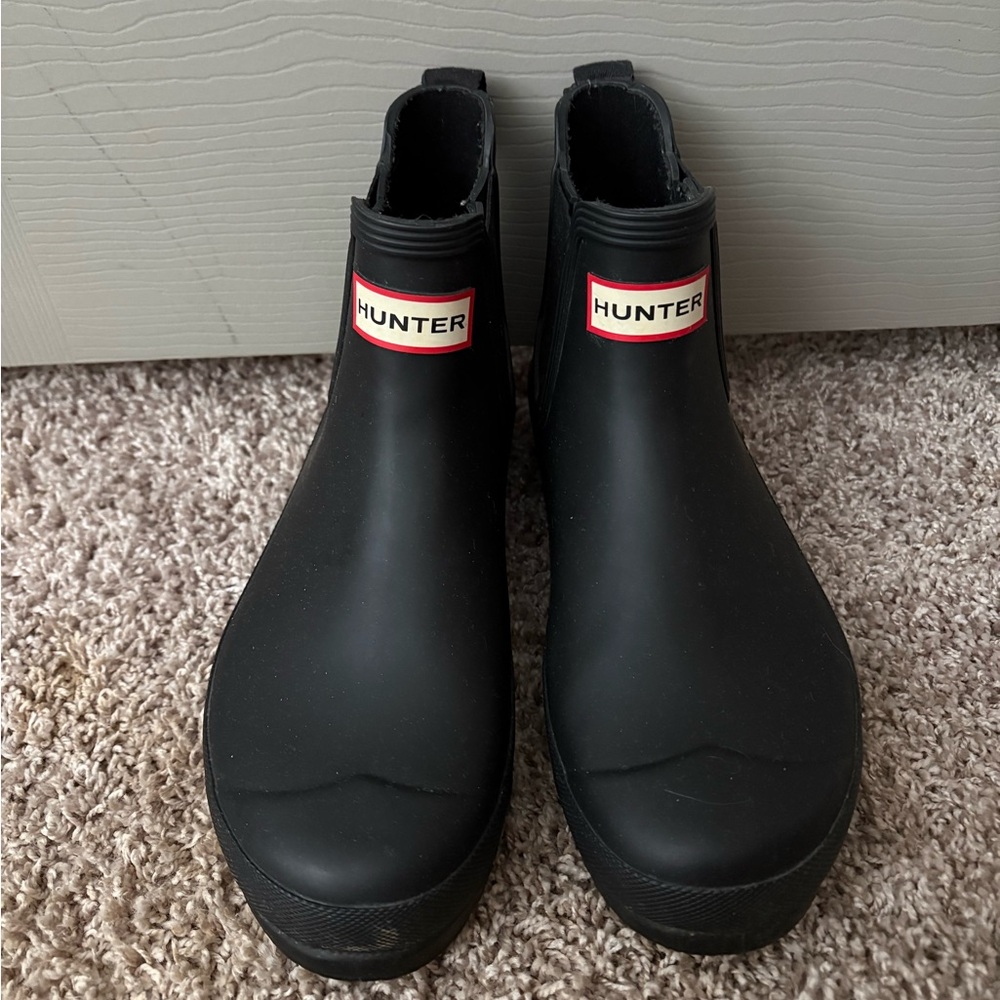 Hunter Classic Black Ankle Boots